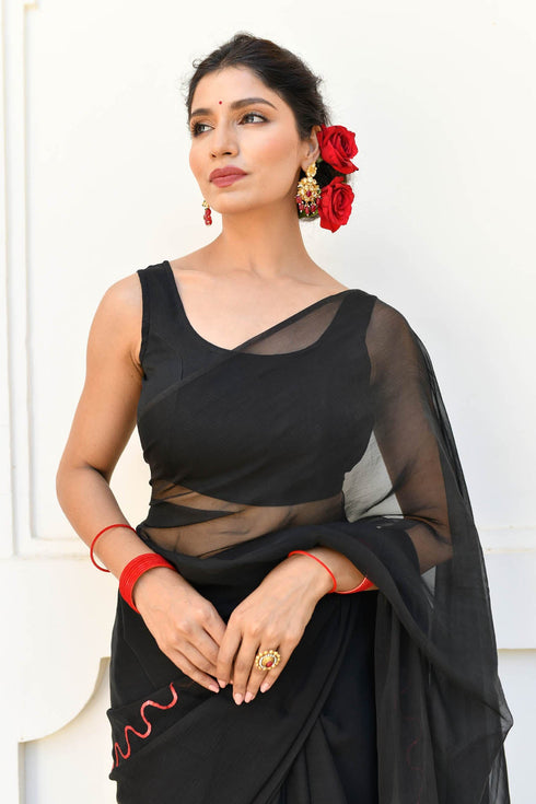 MULMUL QUEEN-OF-THE-NIGHT CHIFFON SAREE MULMUL QUEEN-OF-THE-NIGHT CHIFFON SAREE